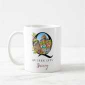 Quebec City Monogramm Buchstabe Q Personalisiertes Kaffeetasse (Links)