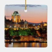 Quebec City night Keramikornament (Rückseite)