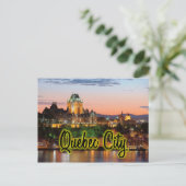 Quebec City night Postkarte (Stehend Vorderseite)