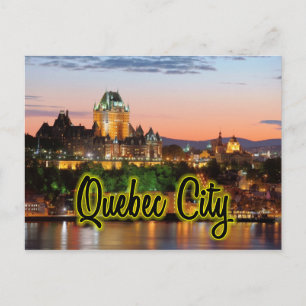 Quebec City night Postkarte