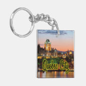 Quebec City night Schlüsselanhänger (Vorderseite links)