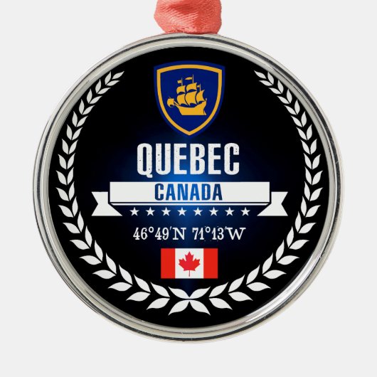 Quebec City Ornament Aus Metall (Vorne)