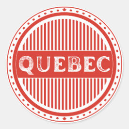 Quebec City Pride Emblem – Canadian Identity Runder Aufkleber