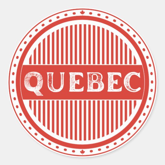 Quebec City Pride Emblem – Canadian Identity Runder Aufkleber (Vorderseite)