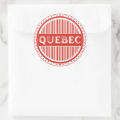 Quebec City Pride Emblem – Canadian Identity Runder Aufkleber (Tasche)