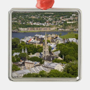 Québec City, Québec, Kanada. Blick hinunter auf di Ornament Aus Metall