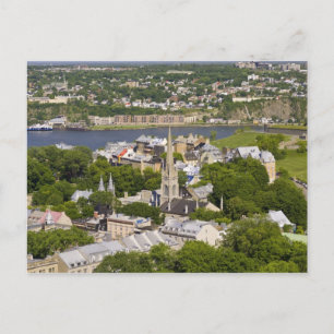 Québec City, Québec, Kanada. Blick hinunter auf di Postkarte