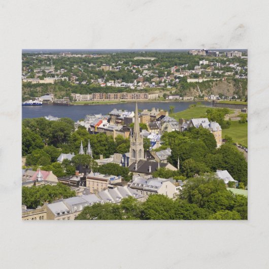 Quebec City, Quebec, Kanada. Blick nach unten auf Postkarte (Vorderseite)