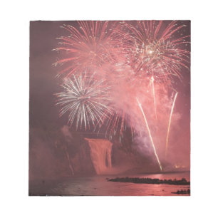 Québec City, Québec, Kanada. Feuerwerk am Parc 2 Notizblock