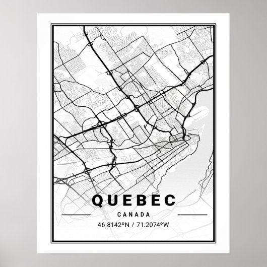 Quebec City Quebec Kanada Reiseplan Poster (Vorne)