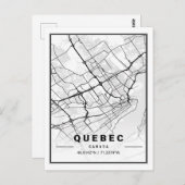 Quebec City Quebec Kanada Reiseplan Postkarte (Vorne/Hinten)