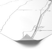 Quebec City, Quebec (schwarz auf weiß) Poster (Ecke)