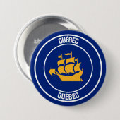 Quebec City Round Emblem Button (Vorne & Hinten)