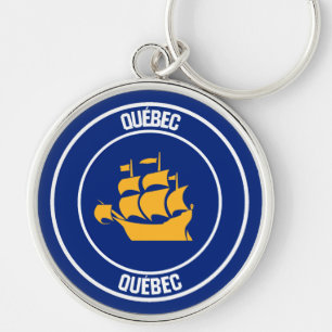 Quebec City Round Emblem Schlüsselanhänger