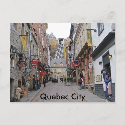Quebec City Street Postkarte (Vorderseite)