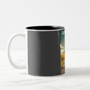 Quebec City Vintag Minimal Retro Travel Poster Zweifarbige Tasse