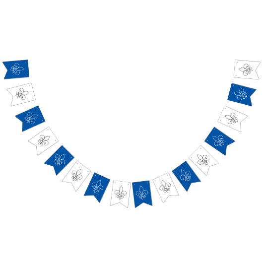 Québec drapeau fleur de lys Délicat Wimpelkette (Alle)
