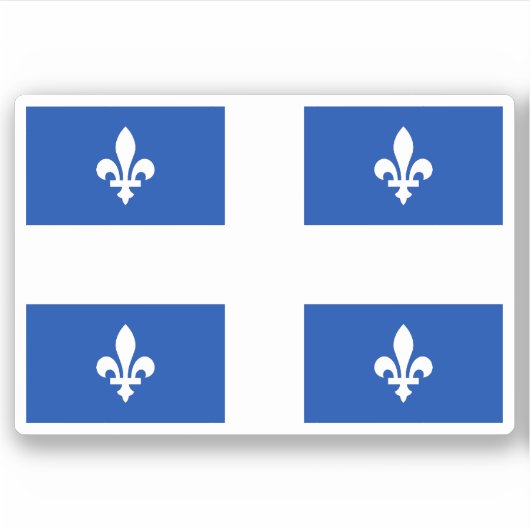 Quebec Flag Graphic Aufkleber (Vorderseite)