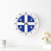 Quebec flag große wanduhr (Zuhause)