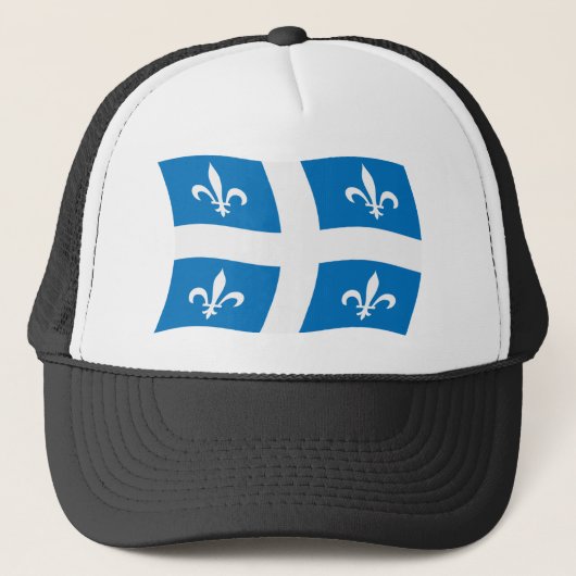 Quebec Flag Hat Truckerkappe (Vorderseite)