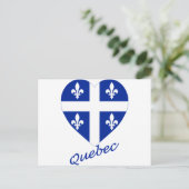 Quebec Flag Herz mit Namen Postkarte (Stehend Vorderseite)