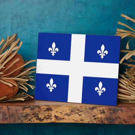 Quebec Flag Plaque Fotoplatte (Seite)
