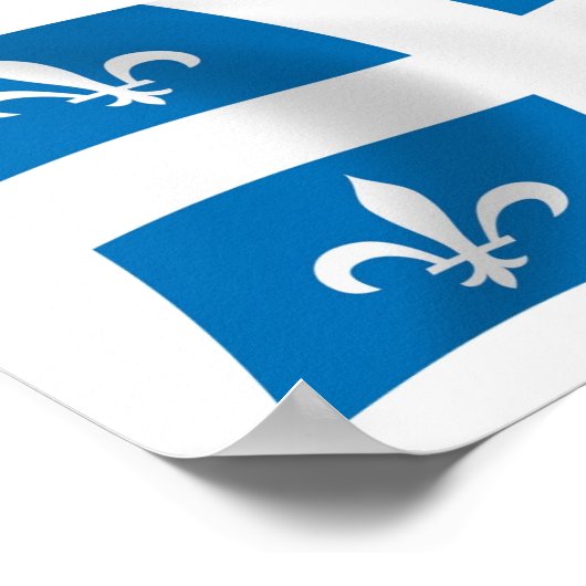 Quebec Flag Poster Print (Ecke)