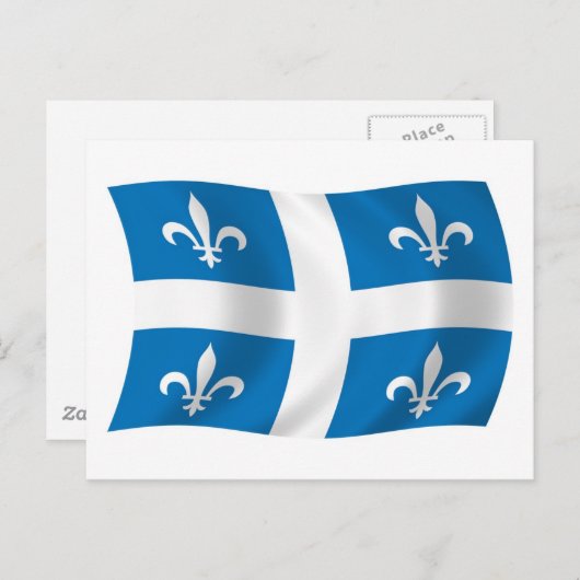 Quebec Flag Postkarte (Vorne/Hinten)