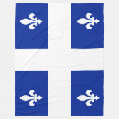 Quebec Flag PQ QC mit Fleur de lys Fleecedecke (Vorderseite)