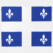 Quebec Flag PQ QC mit Fleur de lys Fleecedecke (Vorderseite (Horizontal))