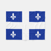 Quebec Flag PQ QC mit Fleur de lys Fleecedecke (Vorderseite (Horizontal))