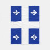 Quebec Flag PQ QC mit Fleur de lys Fleecedecke (Vorderseite)