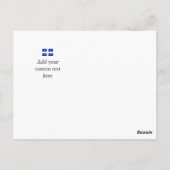 Quebec Flag PQ QC mit Fleur de lys Postkarte (Rückseite)