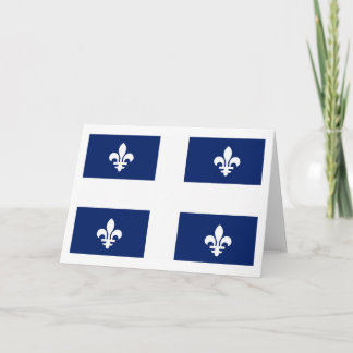 Quebec Flag (Provinz) Grußkarte Karte