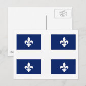 Quebec Flag (Provinz) Postkarte (Vorne/Hinten)