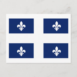 Quebec Flag (Provinz) Postkarte