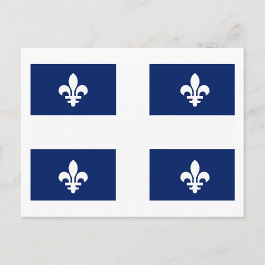 Quebec Flag (Provinz) Postkarte (Vorderseite)
