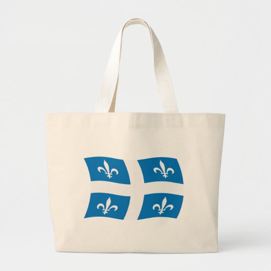 Quebec Flag Tote Bag Jumbo Stoffbeutel (Vorne)