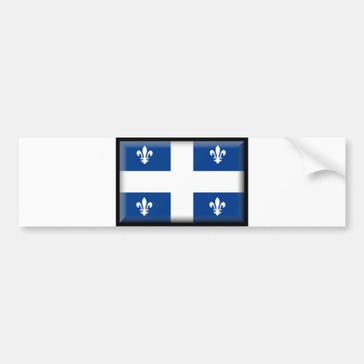 Québec Flagge Autoaufkleber (Vorne)