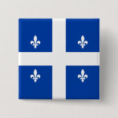 Quebec-Flagge Button (Vorderseite)