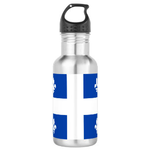Quebec-Flagge Edelstahlflasche