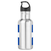 Quebec-Flagge Edelstahlflasche (Rückseite)