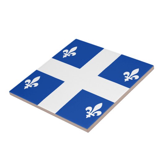 Quebec-Flagge Fliese (Seite)