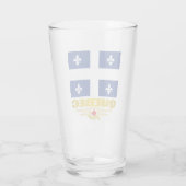 Quebec-Flagge Glas (Rückseite)