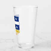 Quebec-Flagge Glas (Links)