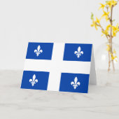 Quebec-Flagge Karte (Gelbe Blume)