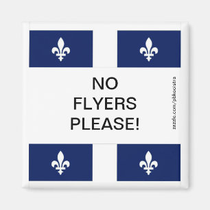 Quebec-Flagge keine Flyer gefallen Magneten Magnet