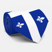 Quebec-Flagge Krawatte (Gerollt)