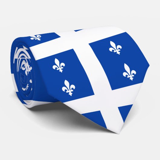 Quebec-Flagge Krawatte (Gerollt)