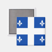 Quebec-Flagge Magnet (Vorderseite/Rückseite)